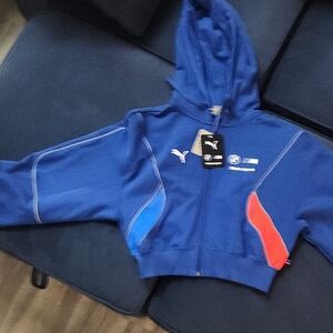 Puma Blue and Red Women's Sweater